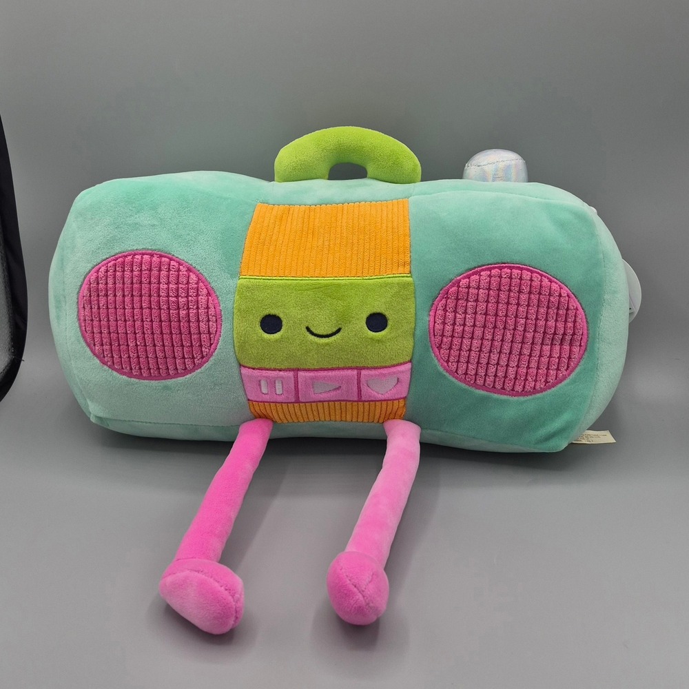 Holiday Home Plush Boombox Teal Pink Retro Radio Stuffed Toy New With Tags‎ 2023